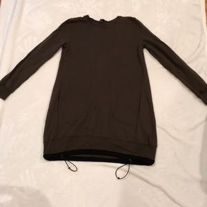 Sweater dress!! Olive green cotton inside